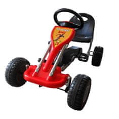 Greatstore Gokart na pedale rdeče barve