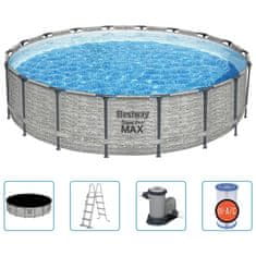 Vidaxl Bestway Power Steel Pool z dodatki, 549x122 cm