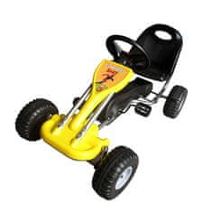 Greatstore Gokart na pedale rumene barve