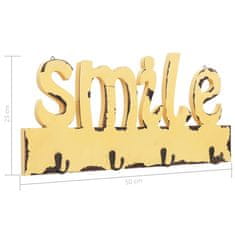 Vidaxl Stenski obešalnik za plašče SMILE 50x23 cm