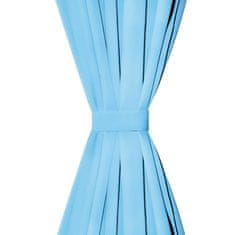 Vidaxl Zatemnitvene zavese 2 kosa z obročki 135x175 cm turkizne barve