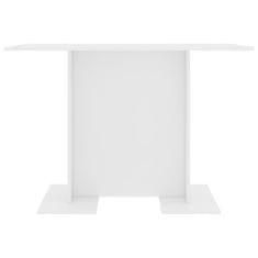 Vidaxl Jedilna miza bela 110x60x75 cm inženirski les