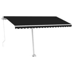 Vidaxl Prostostoječa ročno zložljiva tenda 400x300 cm antracitna