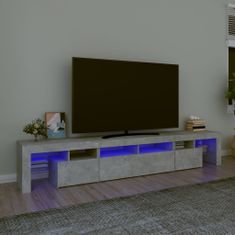 Vidaxl TV omarica z LED lučkami betonsko siva 230x36,5x40 cm