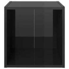 Vidaxl TV omarice 4 kosi visok sijaj črne 37x35x37 cm iverna plošča