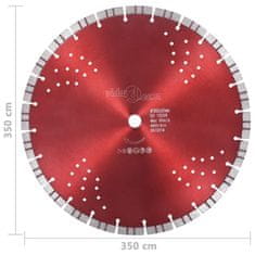 Vidaxl Diamantni rezalni disk s turbo in luknjami iz jekla 350 mm