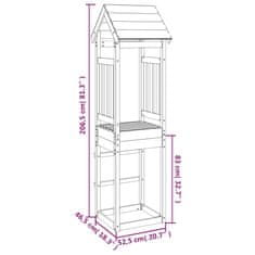 Vidaxl Igralni stolp 52,5x46,5x206,5 cm trden les douglas