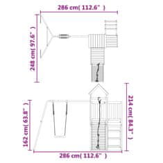 Vidaxl Zunanje igralo impregnirana borovina