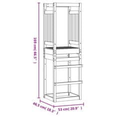 Greatstore Igralni stolp 53x46,5x169 cm trden les douglas