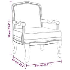 Vidaxl Oblazinjen stol temno siv 64x64x90 cm blago