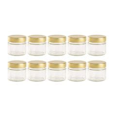 ROOSTERHOME Kozarec za shranjevanje z navojem 212ml zlat 10-set