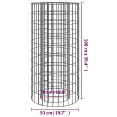 Vidaxl Gabionsko kurišče Ø 50 cm pocinkano železo