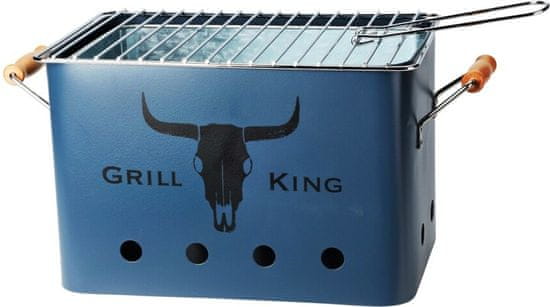 ProGarden Prenosni žar na oglje Progarden KO-C83000120 GRILL KING 43 x 20 cm modra