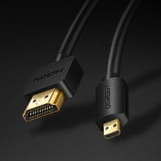 Ugreen kabel hdmi - mikro hdmi kabel 19 pin 2.0v 4k 60hz 30awg 1.5m črn (30102)