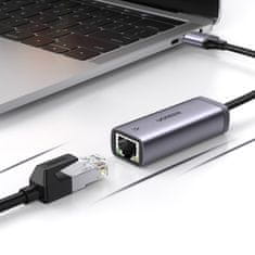 Ugreen zunanji omrežni adapter rj45 - usb 3.2 gen 1 (1000 mbps / 1 gbps) gigabit ethernet siva (cm483 40321)