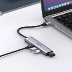 Noah Razdelilnik vrat USB HUB - 4x USB 3.0 sive barve