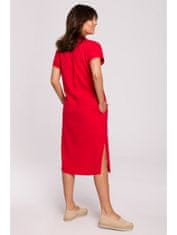 BeWear Ženska midi obleka Thazron B222 rdeča XXL