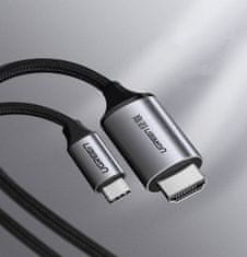 Noah Adapterski kabel HDMI - USB-C 4K 60Hz 1,5 m črna/siva