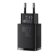 PRO Kompaktni USB USB-C 20W 3A PD QC 3.0 hitri polnilec črne barve