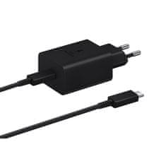 slomart samsung omrežni polnilec usb tipa c 45w pd pps + kabel usb tipa c črn (ep-t4510xbegeu)