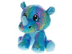 Mikro Trading Rhino Star Sparkle plišast modri 24 cm sedeči