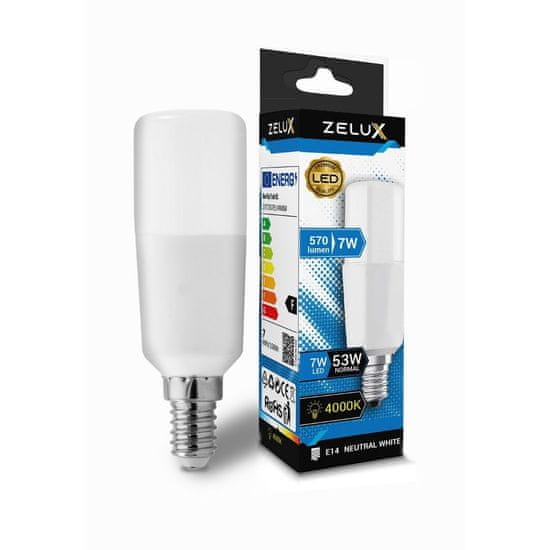 ZELUX LED sijalka E14 stick T30 7W 570lm 4000K