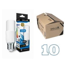 ZELUX 10x LED sijalka E27 stick 9W T37 730lm nevtralno bela 4000K