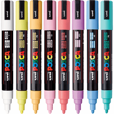 Marker Uni PC-5M POSCA, set 8/1, Pastel