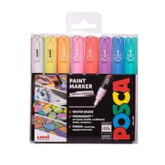 Marker Uni PC-1M POSCA Pastel, set 8/1