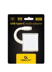 Gembird Multi-adapter USB Type-C, srebrn