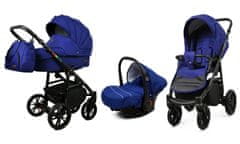Babylux Color Lux Sailor Blue | 3v1 Kombinirani Voziček kompleti | Otroški voziček + Carrycot + Avtosedežem