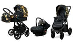 Babylux Color Lux Gold Jungle | 3v1 Kombinirani Voziček kompleti | Otroški voziček + Carrycot + Avtosedežem