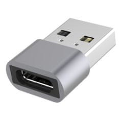 PremiumCord Aluminijast adapter USB C ženski - USB2.0 A moški