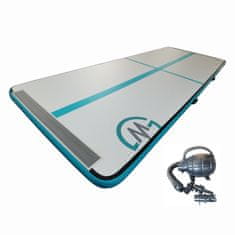 Master Sport Airtrack S-Pro napihljiva podloga 400 x 150 x 10 cm, siva, teal