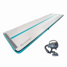 Master Sport Airtrack S-Pro napihljiva podloga 600 x 150 x 10 cm, siva, teal