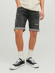 Jack&Jones Moške kratke hlače JJIRICK Regular Fit 12224129 Black Denim (Velikost M)