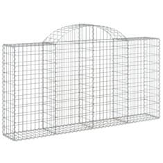 Vidaxl Obokane gabion košare 2 kosa 200x30x100/120 cm pocinkano železo