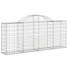 Vidaxl Obokane gabion košare 25 kosov 200x30x80/100 cm cinkano železo