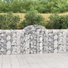 Vidaxl Obokane gabion košare 4 kosi 200x30x100/120 cm pocinkano železo