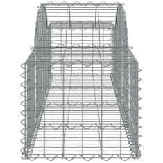 Vidaxl Obokane gabion košare 5 kosov 200x50x40/60 cm pocinkano železo