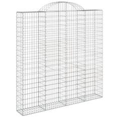 Vidaxl Obokane gabion košare 2 kosa 200x30x200/220 cm pocinkano železo