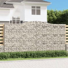 Vidaxl Obokane gabion košare 5 kosa 400x50x200/220 cm pocinkano železo