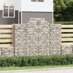 Vidaxl Obokane gabion košare 9 kosa 200x30x160/180 cm pocinkano železo