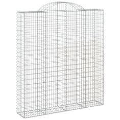 shumee Obokane gabion košare 5 kosi 200x50x220/240 cm pocinkano železo