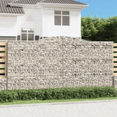 Vidaxl Obokane gabion košare 4 kosa 400x30x200/220 cm pocinkano železo