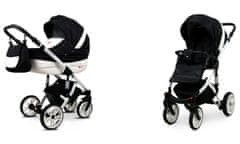 Babylux Lilly Carbon | 2v1 Kombinirani Voziček kompleti | Otroški voziček + Carrycot