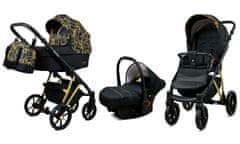 Babylux Marlux Magnetic Gold Line | 3v1 Kombinirani Voziček kompleti | Otroški voziček + Carrycot + Avtosedežem