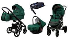 Babylux Marlux Magnetic Bottle Green | 4v1 Kombinirani Voziček kompleti | Otroški voziček + Carrycot + Avtosedežem + ISOFIX