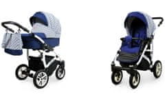 Babylux Queen Sailor Blue | 2v1 Kombinirani Voziček kompleti | Otroški voziček + Carrycot