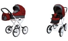 Babylux Rosso Optical Chili | 2v1 Kombinirani Voziček kompleti | Otroški voziček + Carrycot